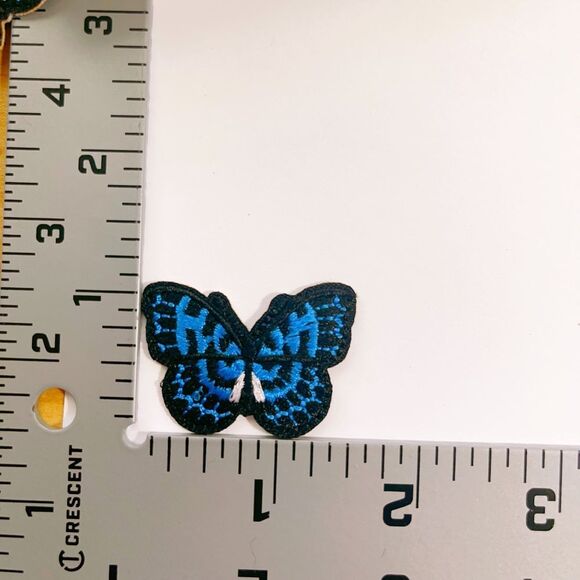 A LOT OF 5-Blue Butterfly-Bug-Insect-Nature-Iron‎ on Patch - Picture 2 of 3